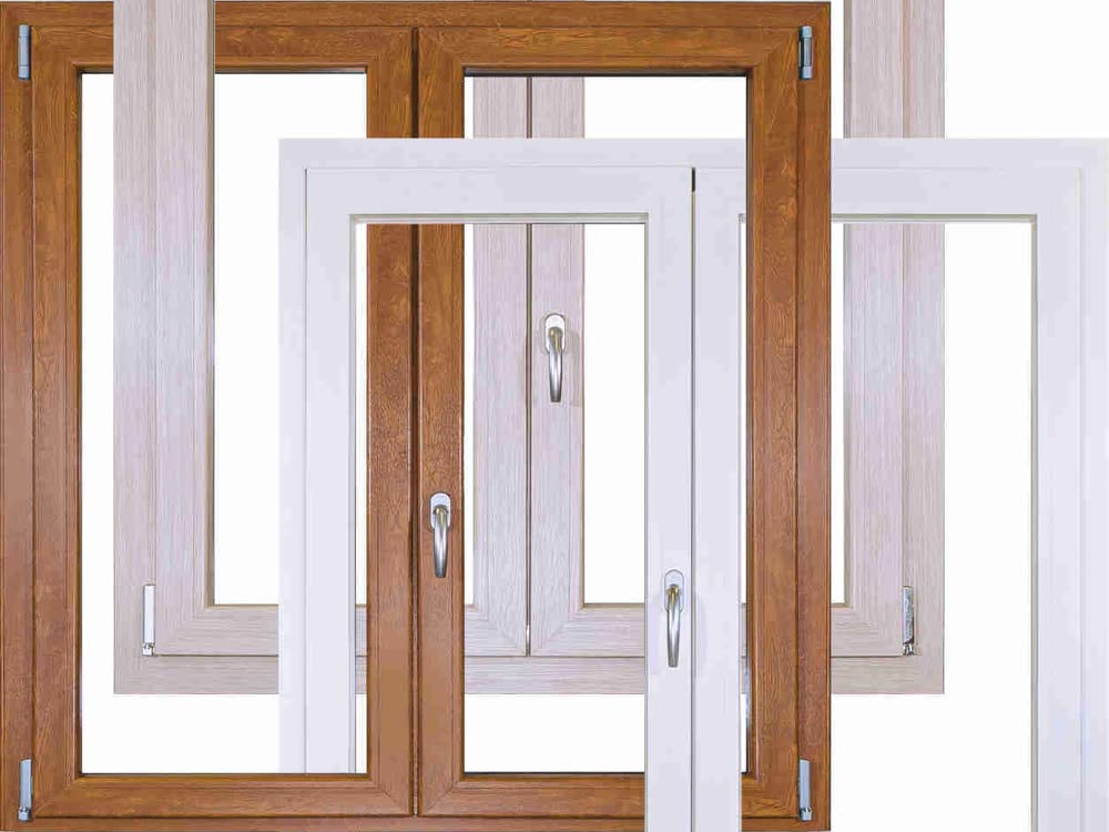 Finestre in PVC in tre finiture: bianco, rovere dorato e legno chiaro